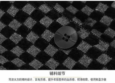 High Quality Men's Blazers Business Casual Stand Collar Woolen Jacket Classic Plaid Retro Versatile Tops Streetwear Coats