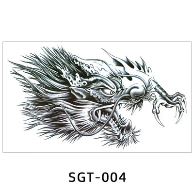 Temporary Tattoos Men Shoulder Tattoos Large Chest Body Sexy Tattoo Sticker Waterproof Tatoo Fake Make Up Pattern Stickers