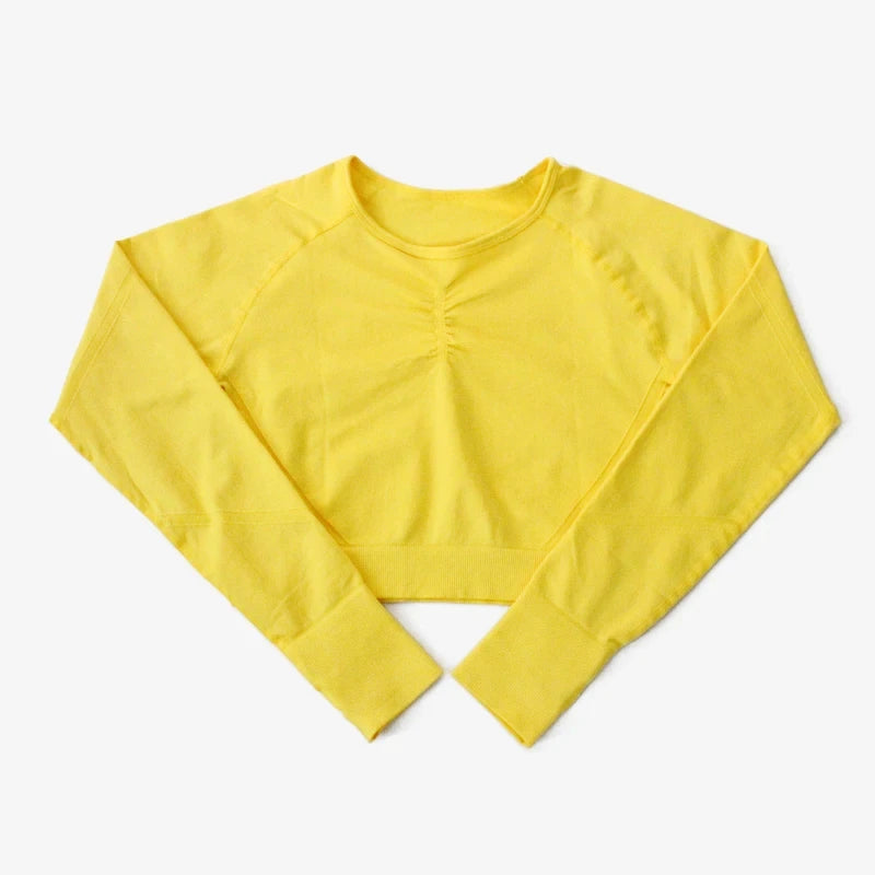 Women's Crop Top Long Sleeves Workout