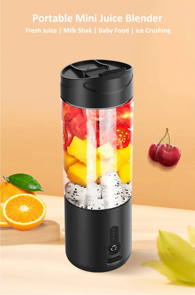 Portable Blender Smoothies Mini Portable Juicer Blender USB Rechargeable Portable Blender for Smoothies Fresh Fruit Juice Mixer
