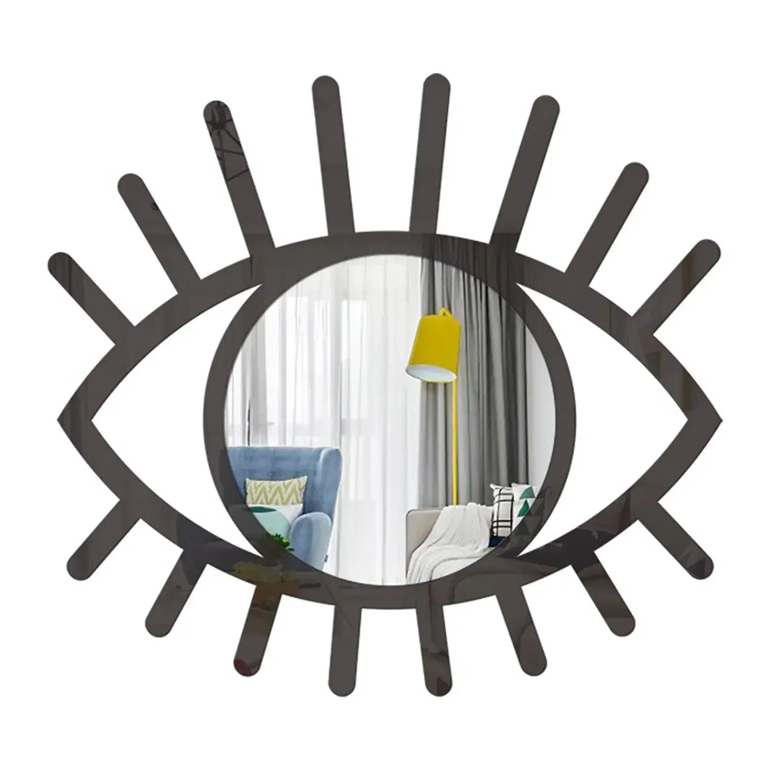 Eye wall mirror decor boho artistic shaped bathroom entryway mounted