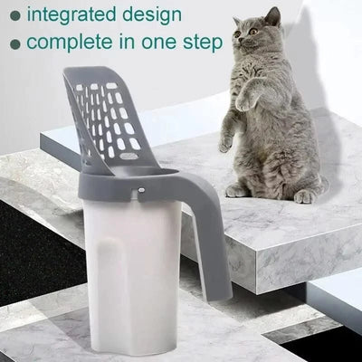 Cat Litter Shove Pet Litter Sifter Portable High-capacity Pets Cleanning Tool Detachable Pet Items with Refill Bag Cats Supplies