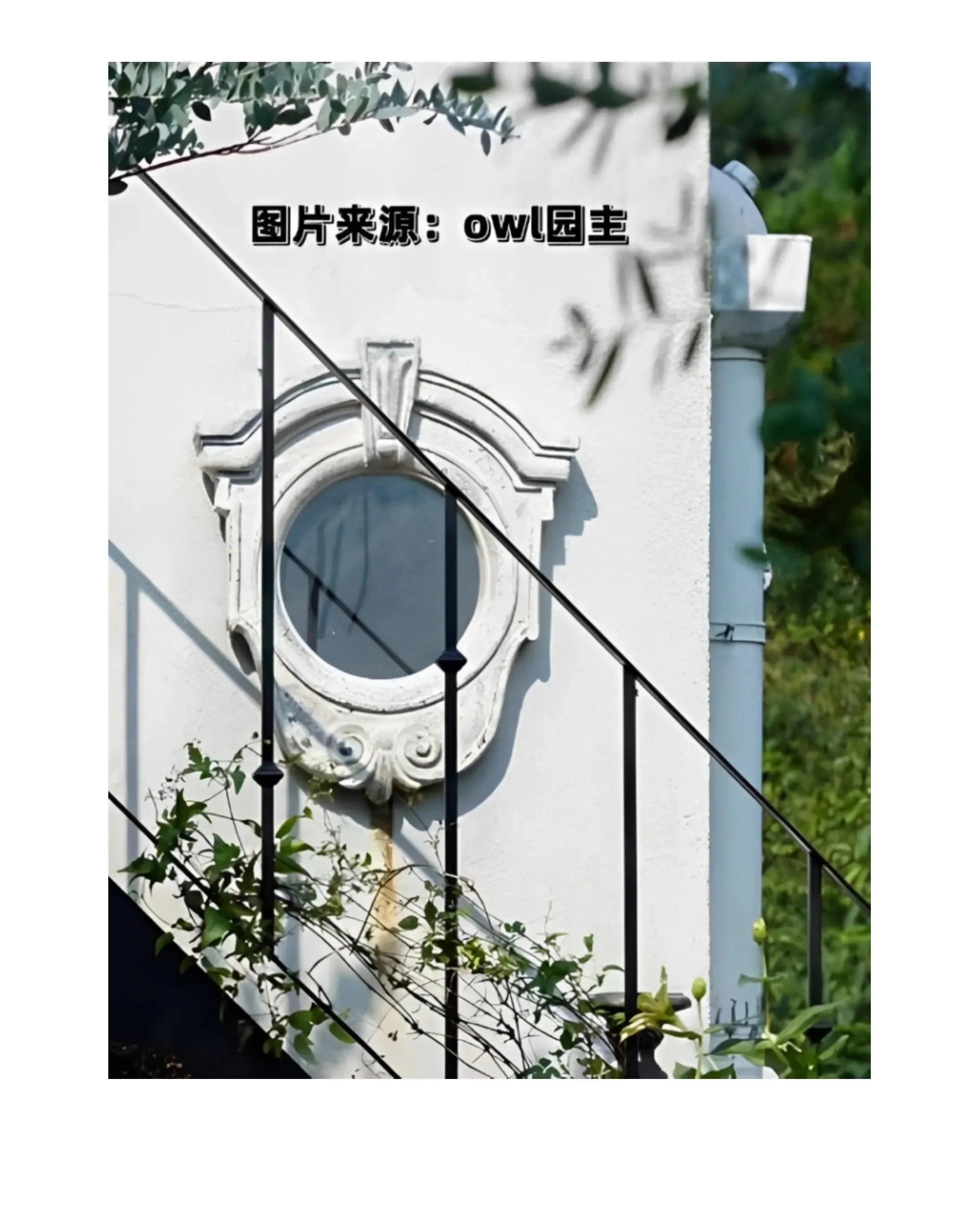 Wall-mounted garden mirror outdoor courtyard decor for balcony rustproof background wall creative homestay decoration