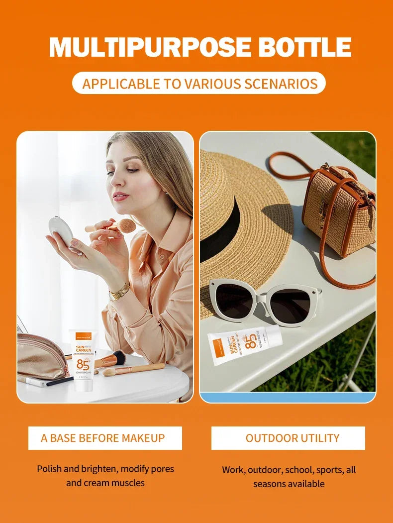 Mild sunscreen, broad-spectrum SPF moisturizing formula, lightweight sunscreen, vegetarian, suitable for facial and body skincar