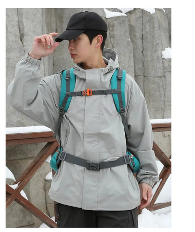 Hiking Backpack Camping Bag Mountain Climbing with Waterproof Rain Cover Daypack for Men Women Outdoor Travel Rucksack Fishing