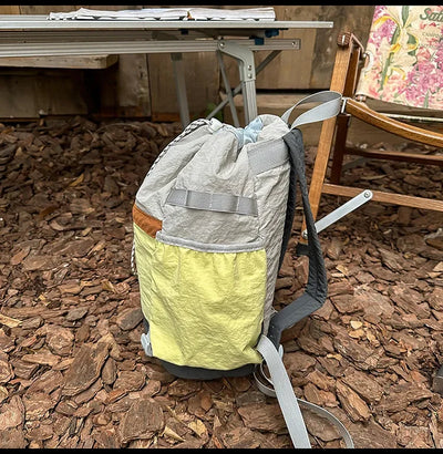 2025 Mountain Style Backpack Couple, Retro Color Block Hiking Bag, Lightweight Large Capacity Daypack for Outdoor