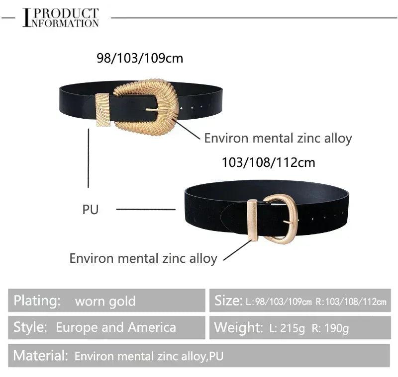Genuine leather vintage buckle strap belts for women| jeans casual dress ladies girls