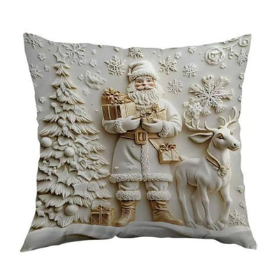 Plush Throw Pillow Covers Xmas Decorative Cushion Covers Ultra Soft Cozy Winter Holiday Warm Pillowcase For Christmas Decoration