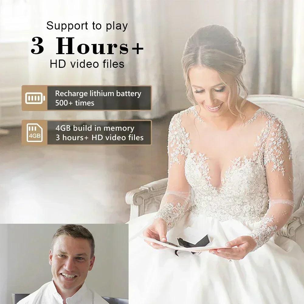 Linen bound video book wedding album up to 3 hours of video