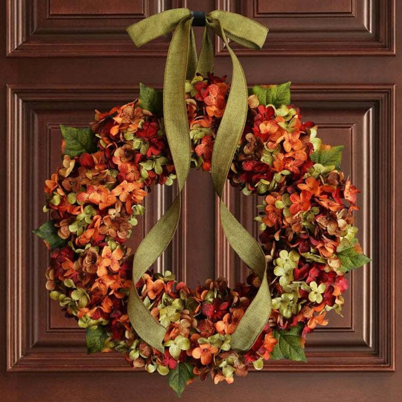 Autumn Wreath Christmas Decoration Thanksgiving Garland Window Restaurant Home Maple Leaf Party Festival Decoration Wreath Door