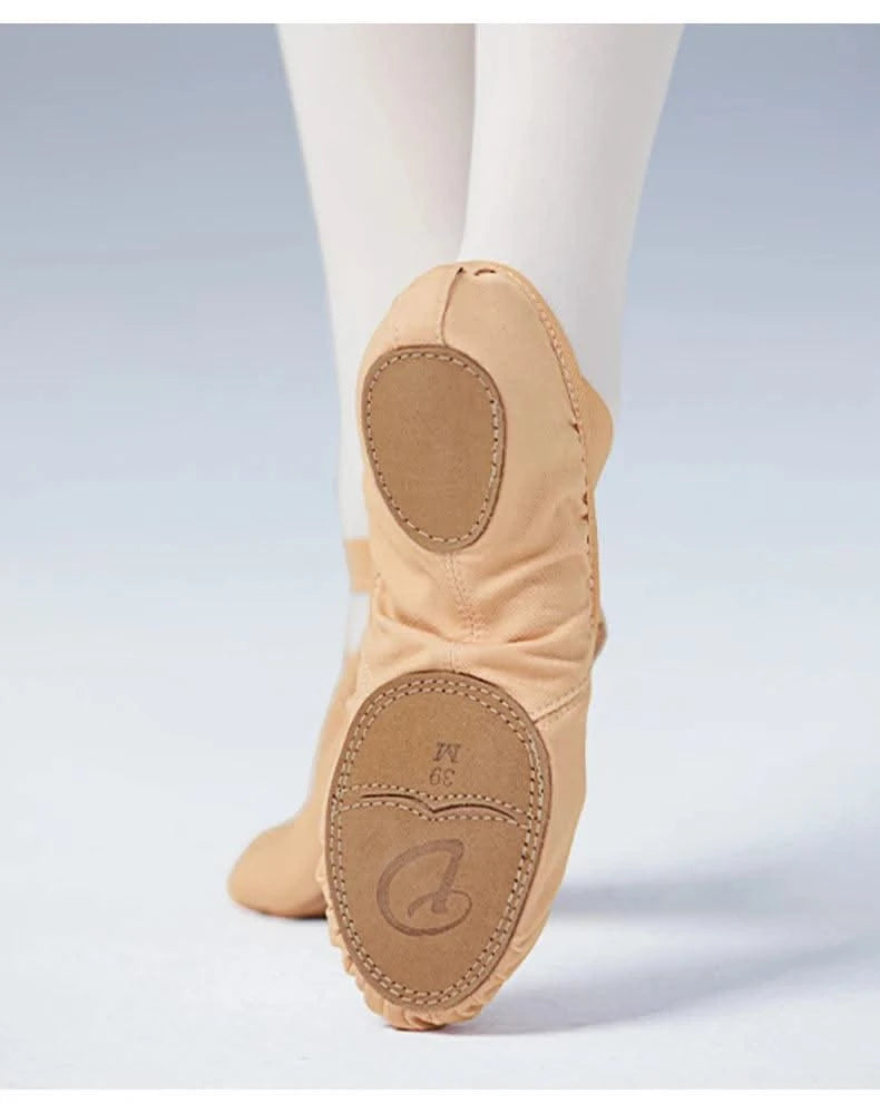Ballet Dance Shoes for Women Girls Teenager Big Split Sole Ballet Shoes Children Adult Elastic Ballet Practice Dancing Slippers