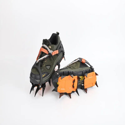 12 Tooth Ice Snow Crampons Anti-Slip Climbing Gripper Shoe Covers Spike Cleats Stainless Steel Snow Skid Crampon For Sport
