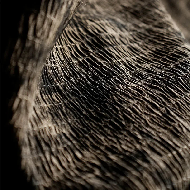 Moss Three-dimensional Folds Irregular Texture Stir Fried Fabric Meilad New Chinese Style Vintage Clothing Designer Fabric