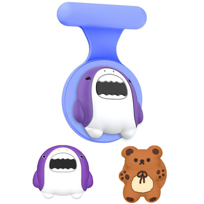 Blue Squishmallows Shark Silicone Wristband AirTag Holder for Kids