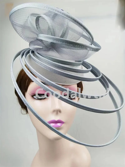 Royal Ascot Luxury Fascinator Hat Women Wedding Headpiece Mesh Hat Formal Event Pillbox Fascinator Hats Ladies Mariage Millinery