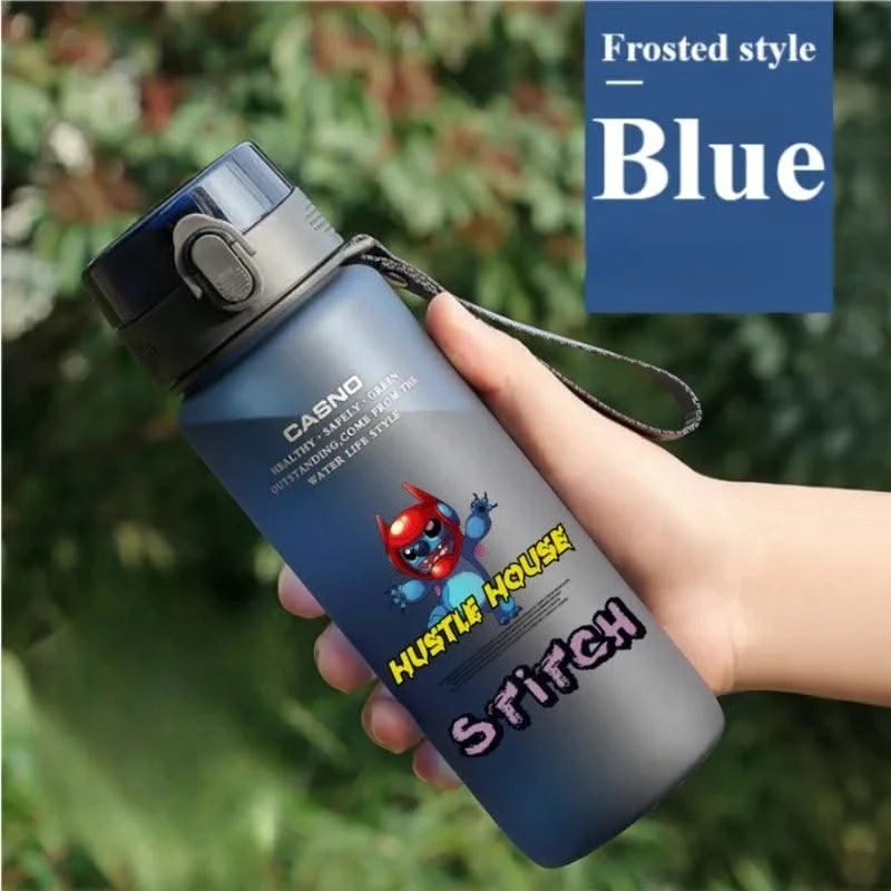 1000ML Stitch Angel Cartoon Water Cup Portable Plastic Large Capacity Cartoon Figures Clear Cup Outdoor Sports Water Chil Cift