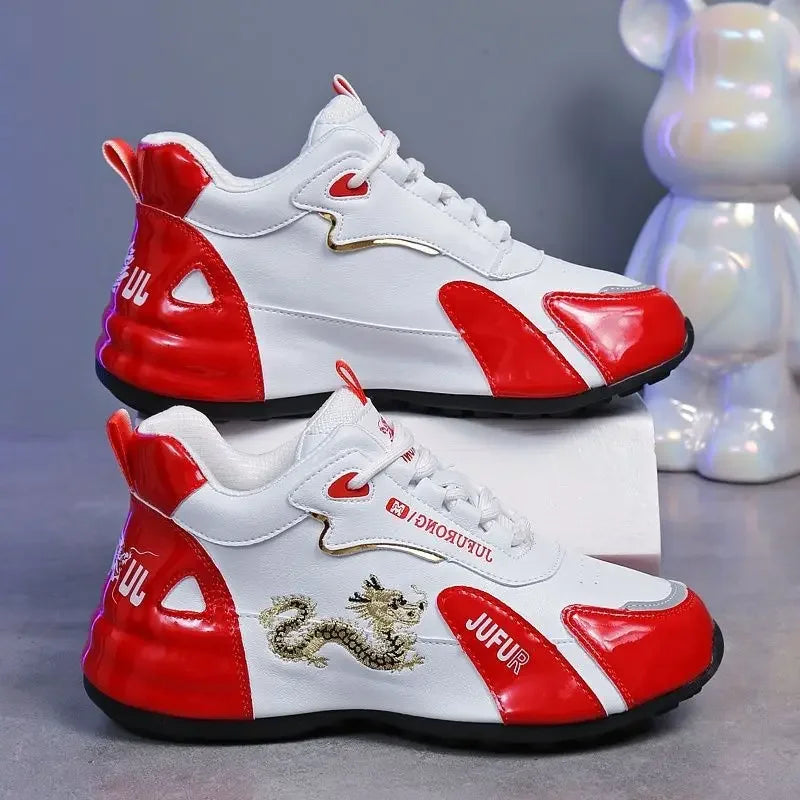 Women Designer Sneakers 2025 Summer Leather Waterproof Casual Sports Shoes Women Lightweight Breathable Non-slip Platform Shoes