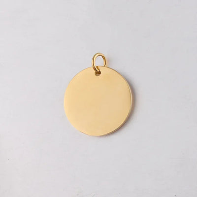 Custom Engraved Name Date Round Coin Stainless Steel Personalized ID Tag  Accessory Jewelry Pendant Fit for Bracelet Necklace