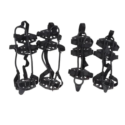 1 Pair M L Crampons Shoes Cover 24 Teeth Anti-Slip Ice Grips Gripper Shoes Boot Hiking Ice Climbing Shoe Spikes Climbing Chain