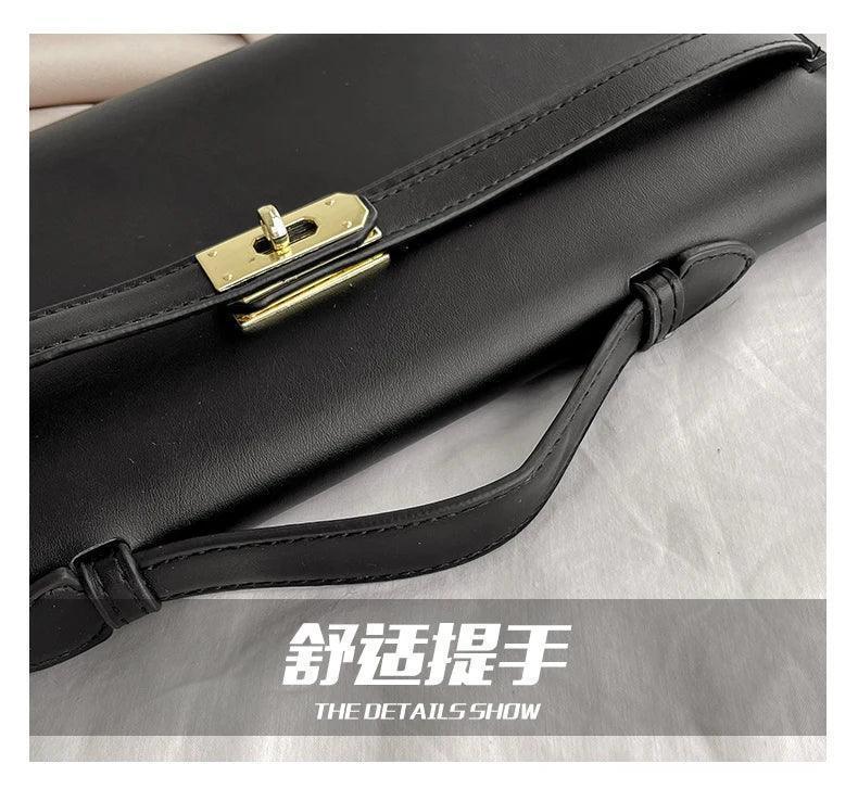 Elegant classic leather handbag for ladies - with inner compartments high quality by famous designer brand