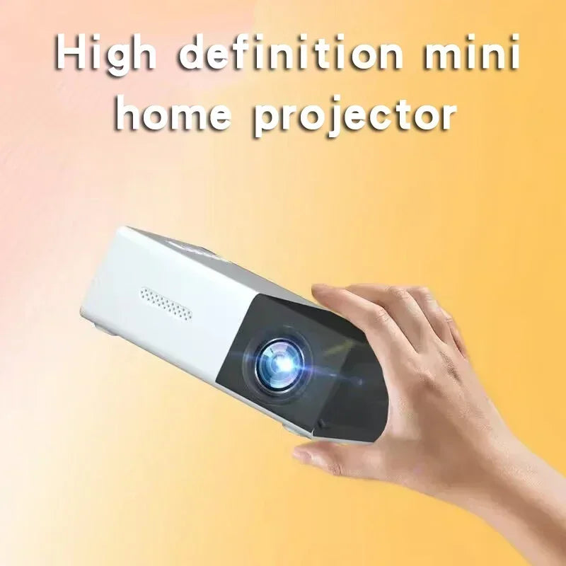 Mini portable YG300 projector, suitable for home theater, phone, compatible with USB and HDMI connections