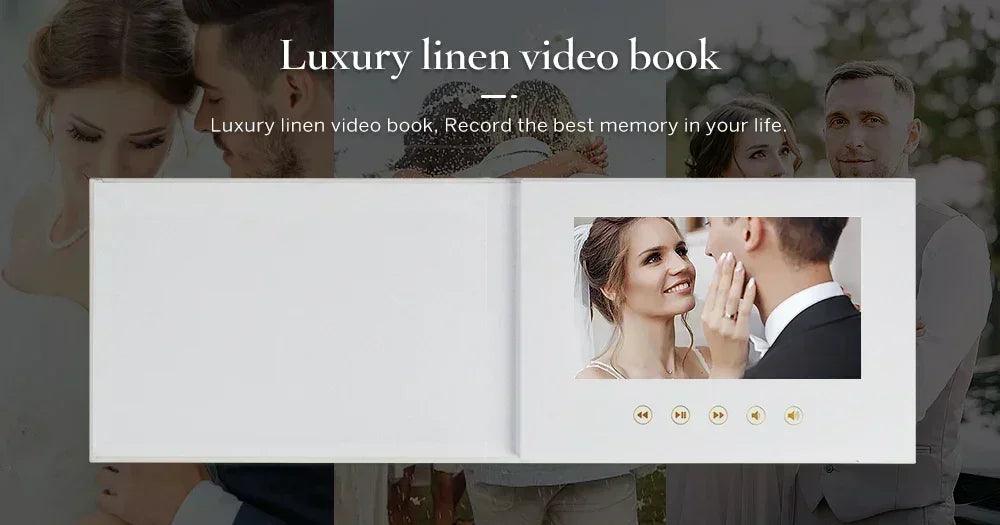 Linen bound video book wedding album up to 3 hours of video