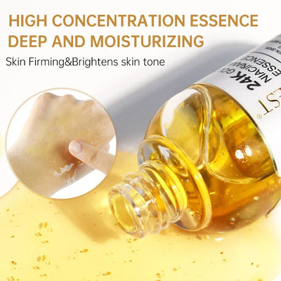 Niacinamide Face Serum 24K Gold Hyaluronic Acid Essence Whitening Dark Spot Corrector Facial Serum Skin Care Products