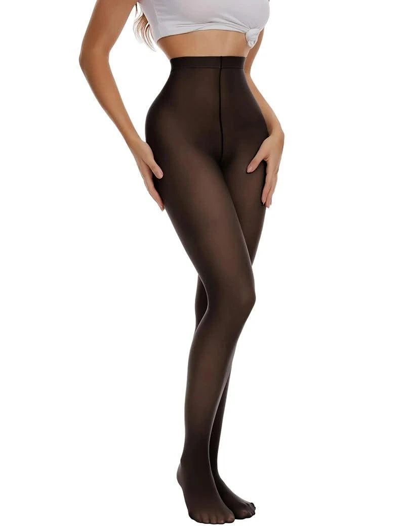 Women Thermal Underwear Pants Fleece Lined High Waisted Leggings Keep Warm Winter Pant Tummy Control Yoga Hiking Running Tights