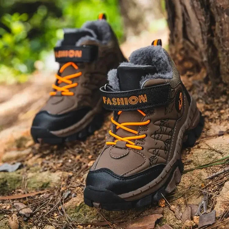 Winter Children's Casual Snow Ankle Boots Non-slip Outdoor Mountain Climbing Shoes Fashion Kids Waterproof Warm Sneakers