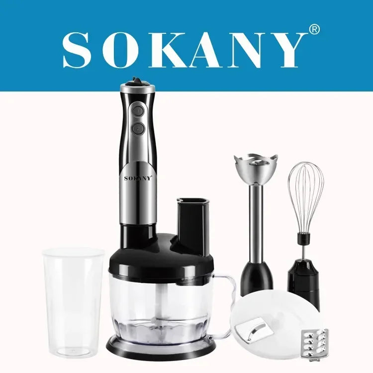 8-in-1 Electric Food Processor, Multifunctional with Chopper Blender Grinder for Shakes, Purees and Vegetables