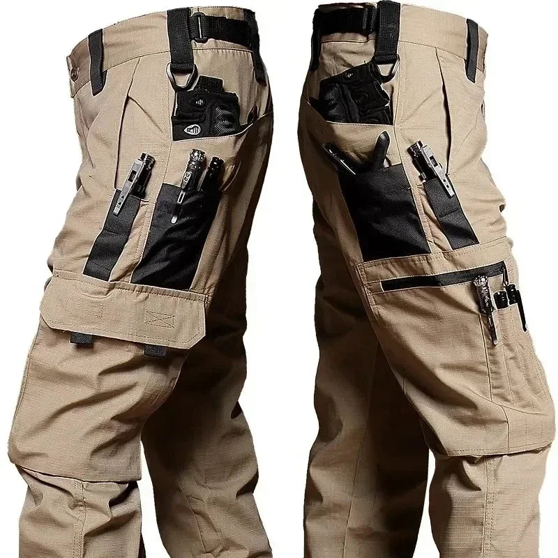 New Men Tactical Trousers Cargo Multi-Pocket Pants Outdoor Construction Work Wear Fishing Hiking Trekking Casual Pants Durable