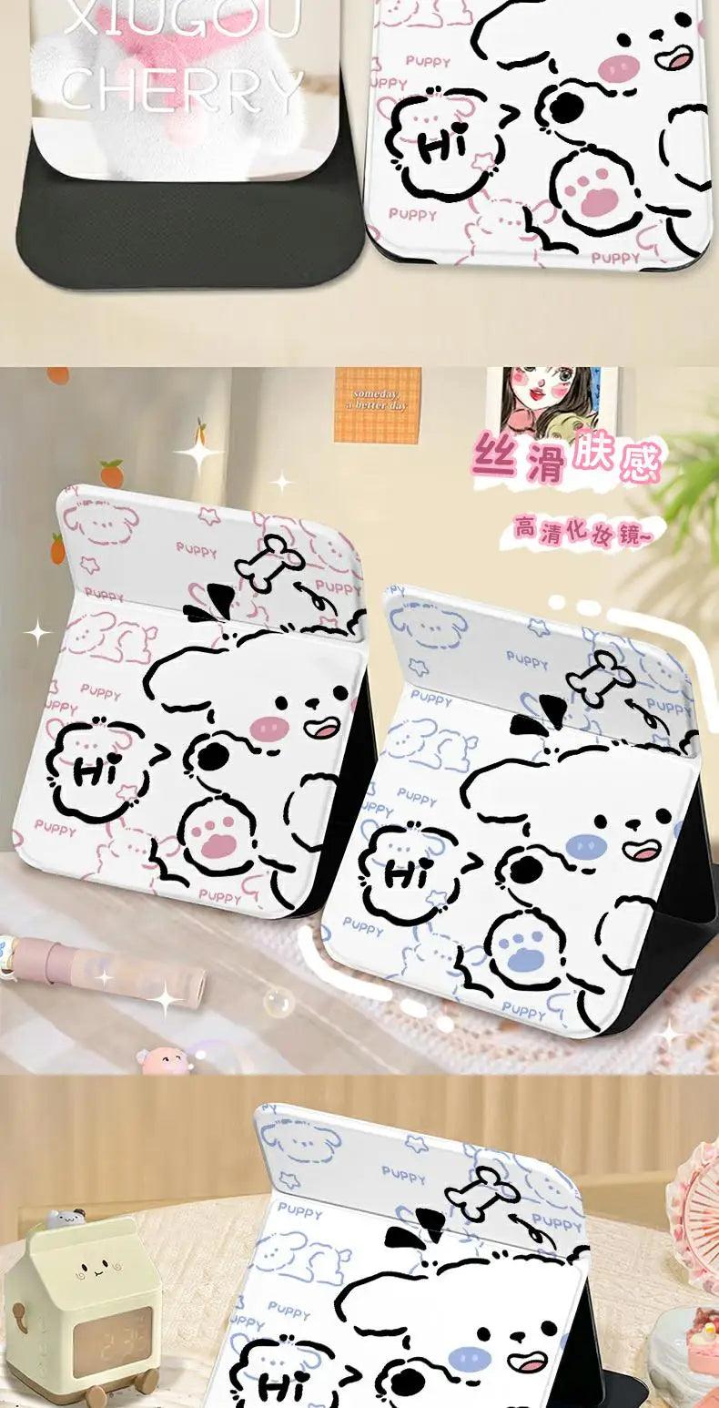 Cute modern mirror makeup portable design creative white aesthetic espejos decorativos home furniture decoraction