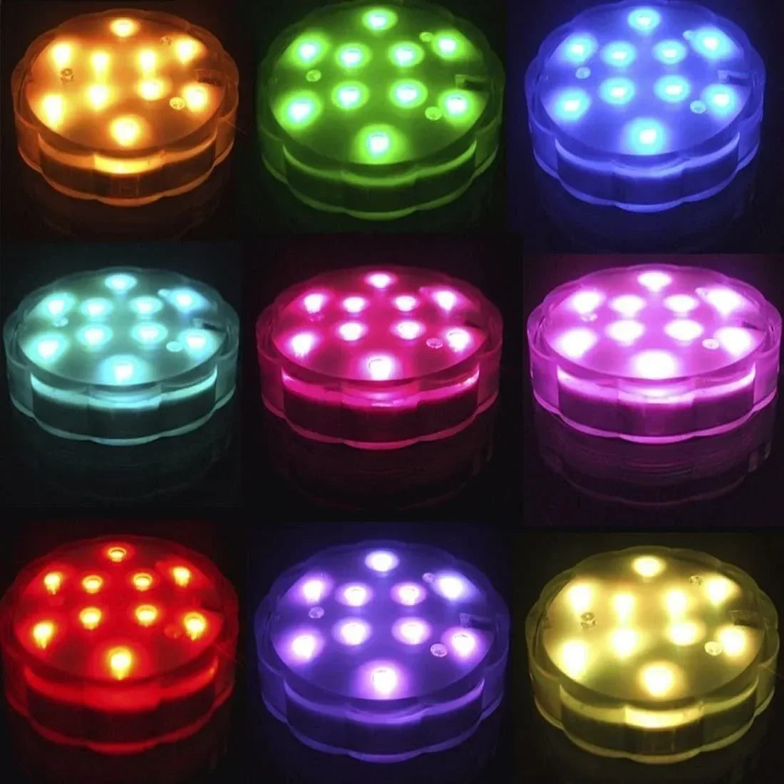 Submersible Led Lights With Remote Battery Operated Underwater Pond Bathtub Hot Tub Spa Swimming Pool Fountain Vases Fish Tank