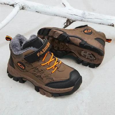 Winter Children's Casual Snow Ankle Boots Non-slip Outdoor Mountain Climbing Shoes Fashion Kids Waterproof Warm Sneakers