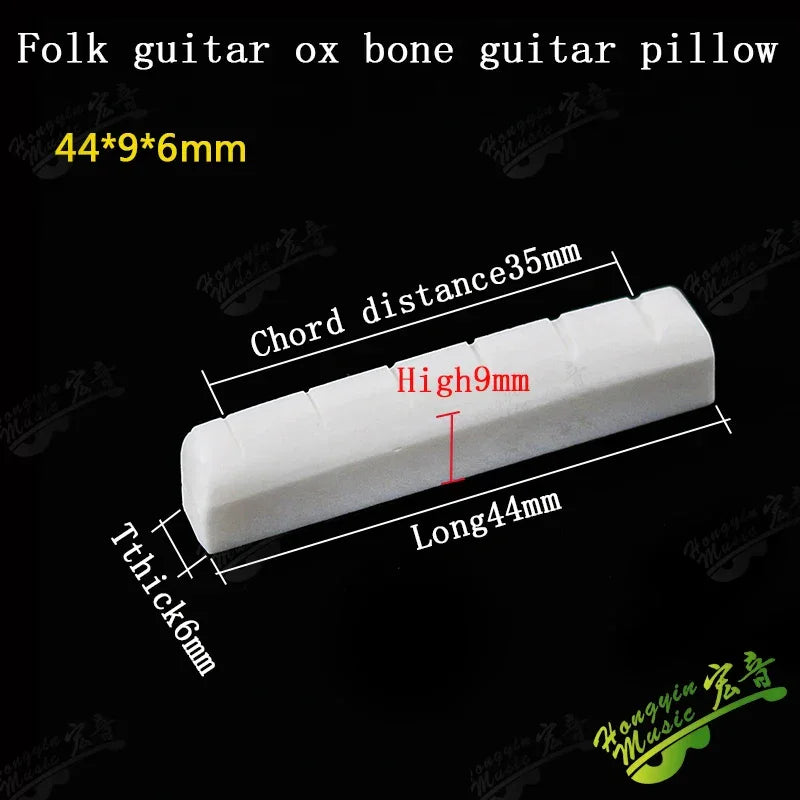 Acoustic guitar  and 4 5 6 7 12String Bass guitar nut slotted, upper and lower nuts slotted in various sizes Made of Bovine bone