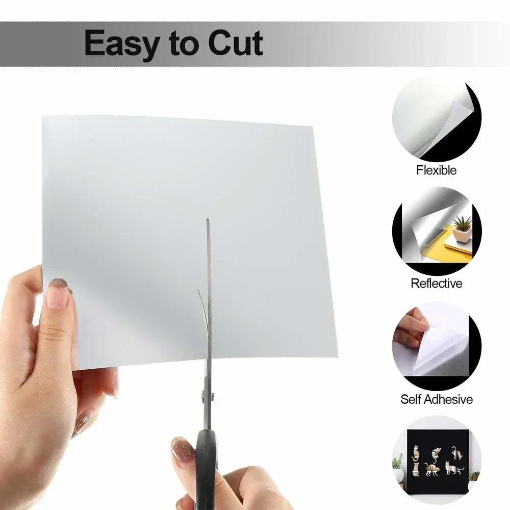 5/12pcs mirror wall sticker 15cm self adhesive decal diy mirror stickers 3d for home living room bedroom decor