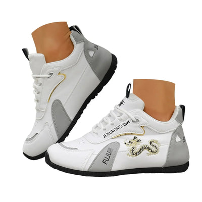 Women Designer Sneakers 2025 Summer Leather Waterproof Casual Sports Shoes Women Lightweight Breathable Anti-Slip Platform Shoes