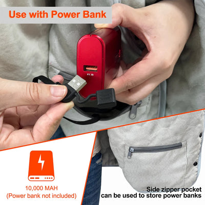 Wearable USB Electric Heated Blanket 3 Heating Levels Fleece Heated Blanket Quickly Heated Cape Pad for Home Office Car