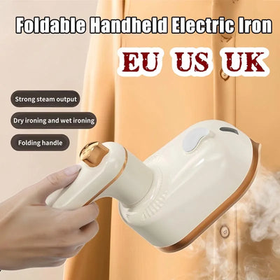 Foldable Handheld Garment Steamer Leak-Proof Dual Dry/Wet Steam 10s Fast Wrinkle Remover Travel Home Clothes Iron Large capacity