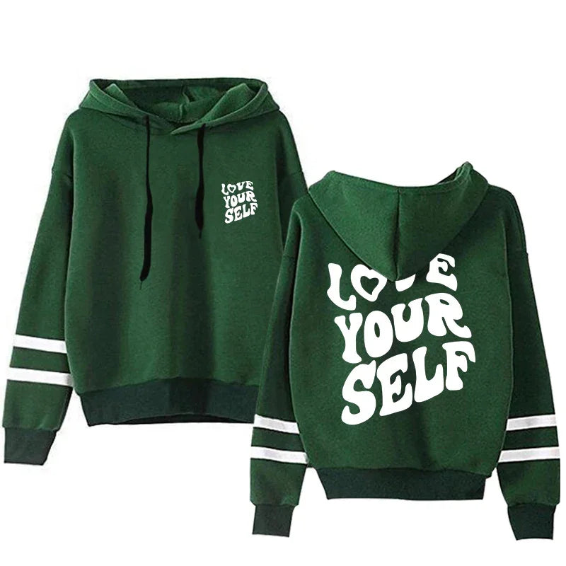 Hooded Sweatshirts Print Versatile Pullovers Daily Jogging Casual Sports Hoodies Women