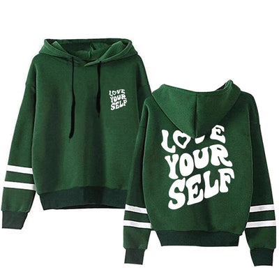 Hooded Sweatshirts Print Versatile Pullovers Daily Jogging Casual Sports Hoodies Women