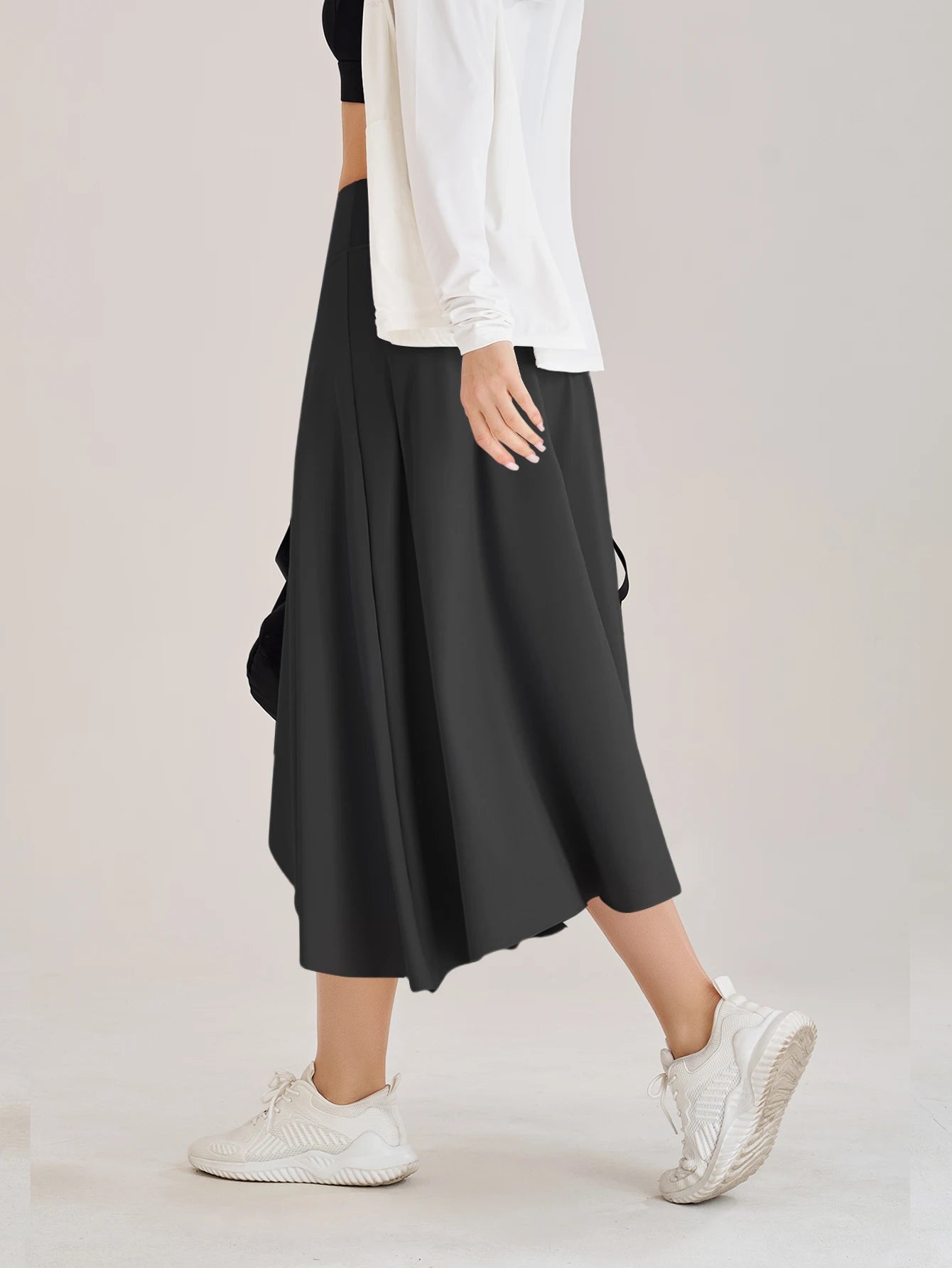 Summer Women Golf Tennis Dance Fitness Long Skirts Quick Drying Solid Female Lining High Waist Long Skirts Shorts