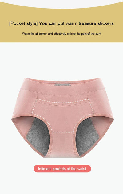Panties For Menstruation Cotton Physiological Period Leak Proof Menstrual Panties Women Mid Waist Culotte Underwear Sexy Briefs