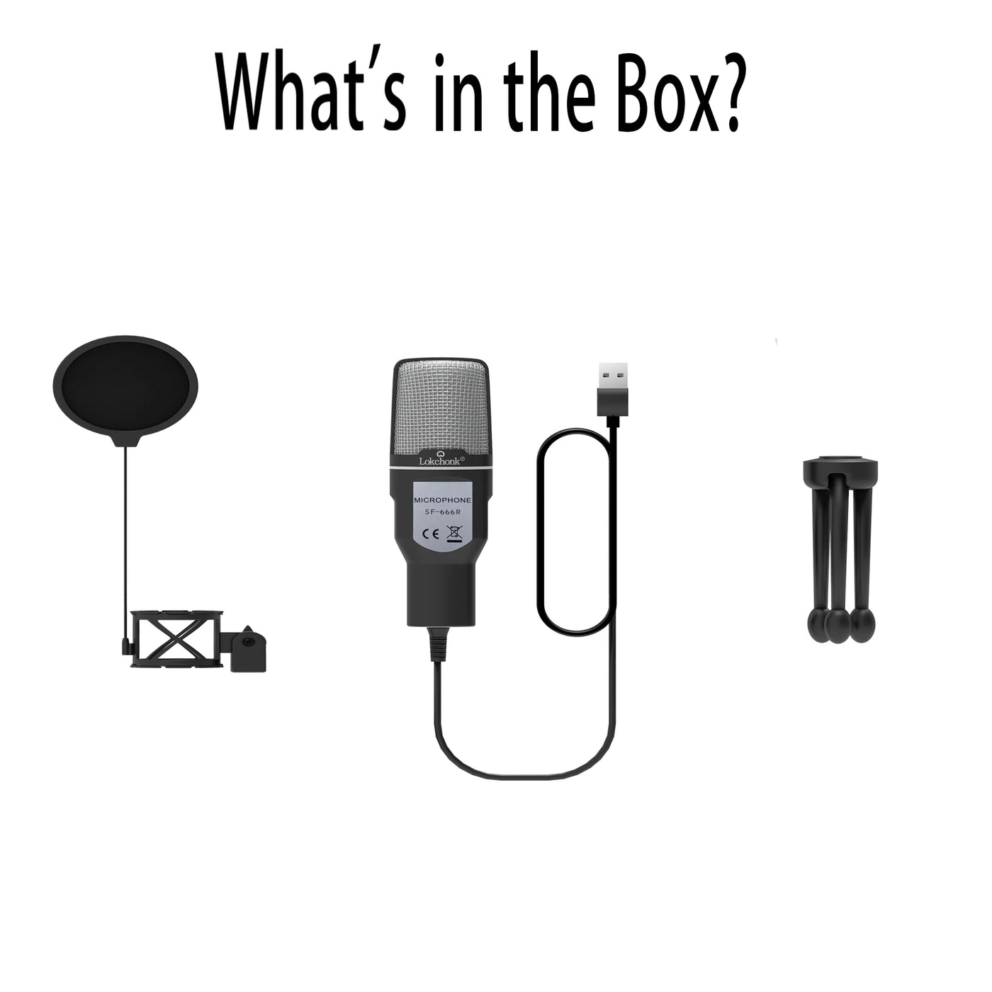 USB Microphone RGB Microfone Condensador Wire Gaming Mic for Podcast Recording Studio Streaming Laptop Desktop PC