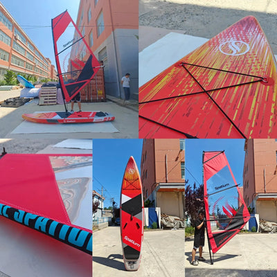 Water Surfing 2-in-1 Windsurf Sail With Sup Board Windsurfing For Smooth Sailing And Paddleboarding Inflatable Surfboard Sailing