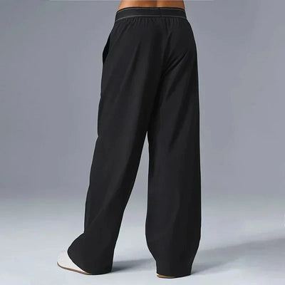 High Waisted Straight Leg Pants for Women Outdoor Leisure Sports Wide Leg Pants Joggers Black Loose Yoga Women's Trousers