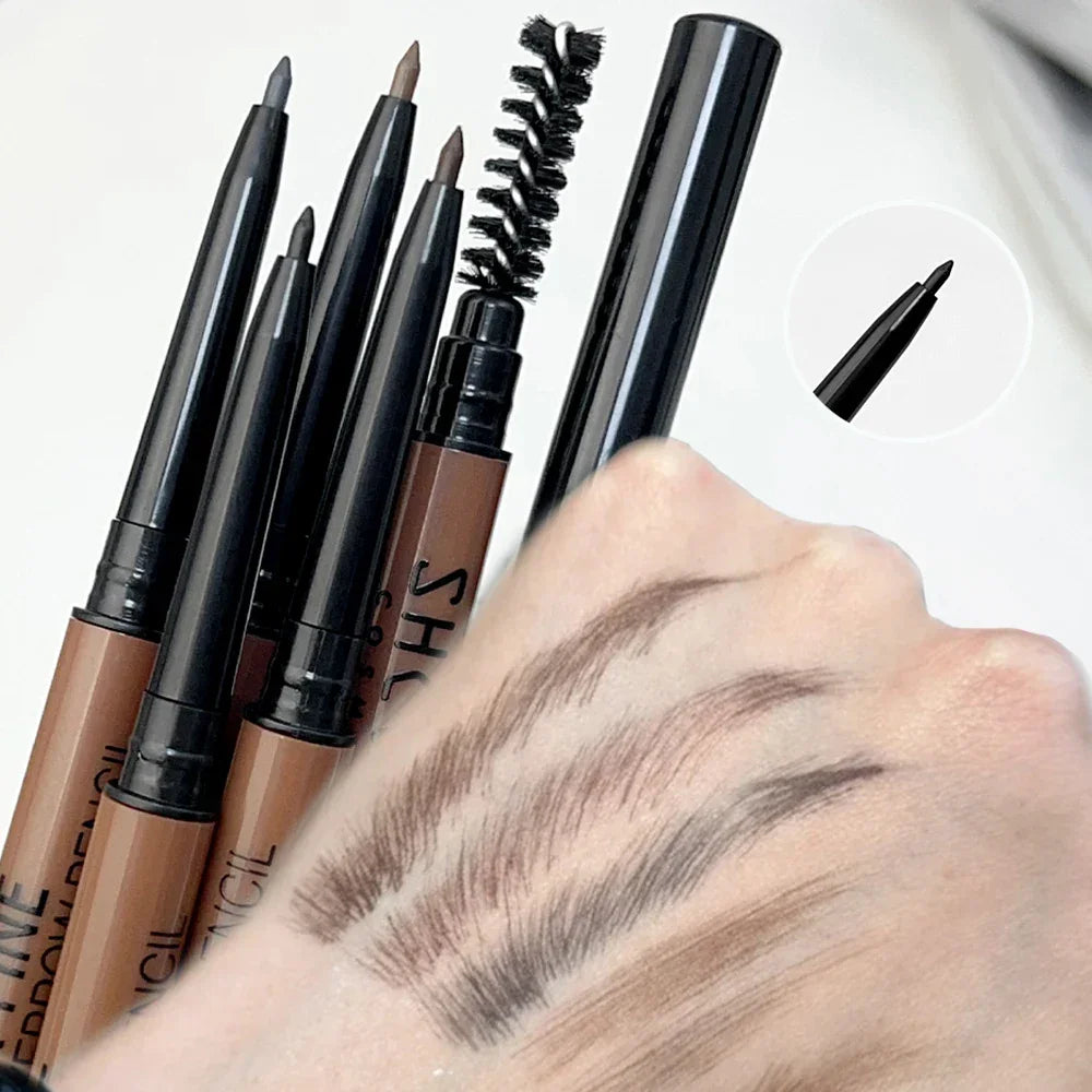 Ultra-fine Eyebrow Pencil Sweat-proof Eeyeliner with Brush Waterproof Outline Lying Silkworm Eyeliner Pen Eyes Makeup Cosmetic