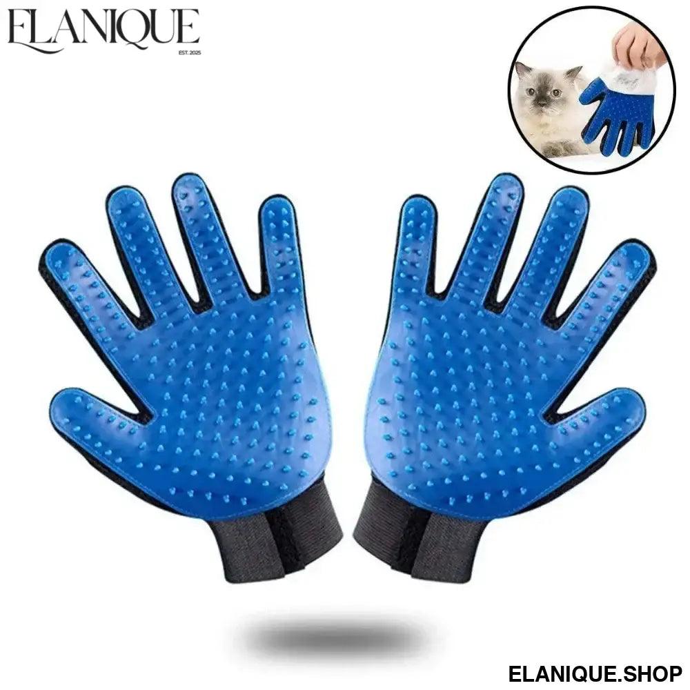 Pet Grooming Glove – Gentle Deshedding Mitt for Dogs & Cats