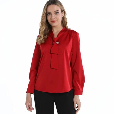 Women's Red Ribbon Top