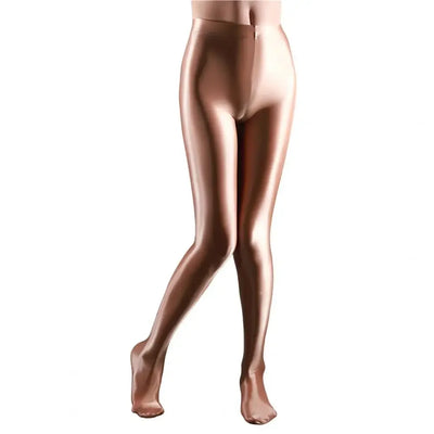 Glossy Shiny Leggings For Women's Ultra-thin Color Glossy Jumpsuit Leggings Dance Yoga Pants Smooth Surface Sports Leggings